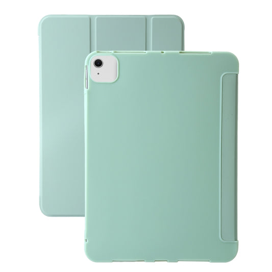 For iPad Air 13 2024 Three-fold Holder Flip Tablet Leather Case(Mint Green) - iPad Air 13 2024 Cases by buy2fix | Online Shopping UK | buy2fix