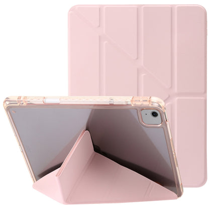 For iPad Air 11 2024 Clear Acrylic Deformation Leather Tablet Case(Pink) - iPad Air 11 2024 Cases by buy2fix | Online Shopping UK | buy2fix