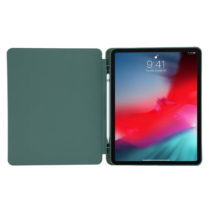 For iPad Air 11 2024 Skin Feel Tri-fold Leather Tablet Case with Pen Slot(Light Blue) - iPad Air 11 2024 Cases by buy2fix | Online Shopping UK | buy2fix