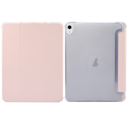 For iPad Air 11 2024 3-folding Electric Pressed Skin Texture Leather Tablet Case(Light Pink) - iPad Air 11 2024 Cases by buy2fix | Online Shopping UK | buy2fix