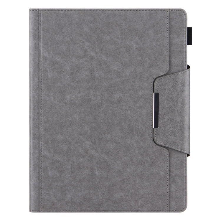 For iPad Pro 13 2024 Solid Color Metal Buckle Leather Smart Tablet Case(Grey) - iPad Pro 13 2024 Cases by buy2fix | Online Shopping UK | buy2fix