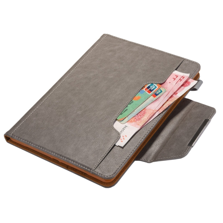 For iPad Pro 13 2024 Solid Color Metal Buckle Leather Smart Tablet Case(Grey) - iPad Pro 13 2024 Cases by buy2fix | Online Shopping UK | buy2fix