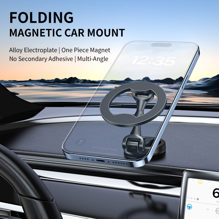 Folding Car Super Strong Magnetic Holder(Black) - Car Holders by buy2fix | Online Shopping UK | buy2fix