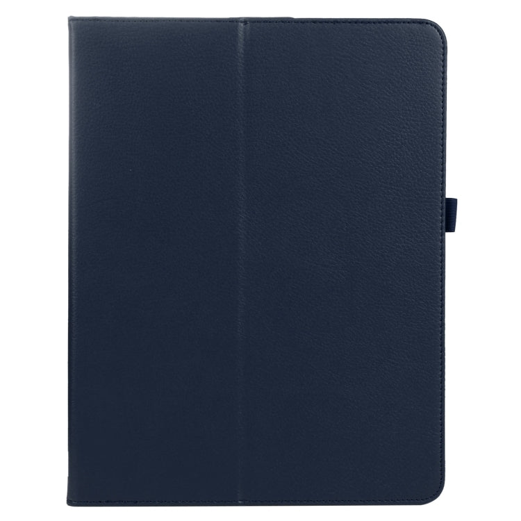 For iPad Air 11 2024 Litchi Texture Solid Color Leather Tablet Case(Dark Blue) - iPad Air 11 2024 Cases by buy2fix | Online Shopping UK | buy2fix