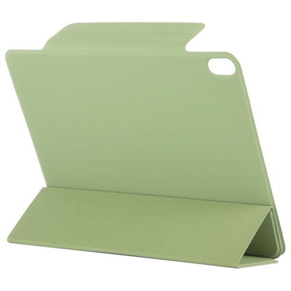 For iPad Air 11 2024 Double-sided Clip Fixed Buckle Magnetic PU Leather Smart Tablet Case(Grass Green) - iPad Air 11 2024 Cases by buy2fix | Online Shopping UK | buy2fix