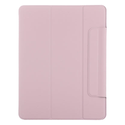 For iPad Pro 11 2024 Double-sided Clip Fixed Buckle Magnetic PU Leather Smart Tablet Case(Rose Gold) - iPad Pro 11 2024 Cases by buy2fix | Online Shopping UK | buy2fix