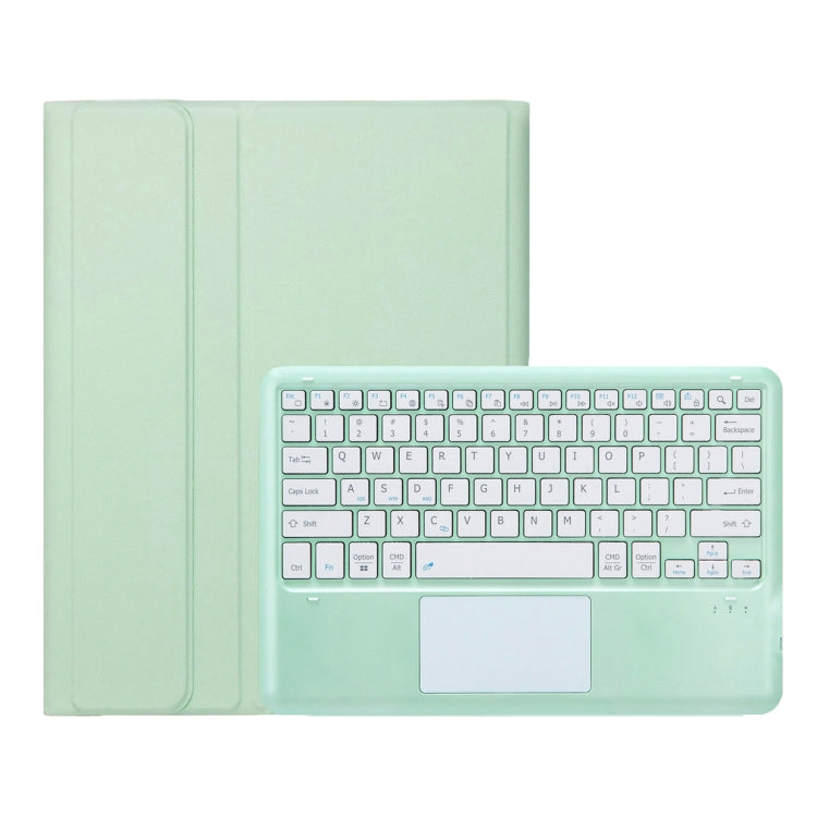 For iPad Pro 13 2024 A14B-A Detachable Ultra-Thin Bluetooth Touch Keyboard Leather Tablet Case with Pen Slot(Light Green) - For iPad Pro by buy2fix | Online Shopping UK | buy2fix