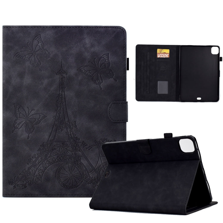 For iPad Pro 11 2024 Tower Embossed Leather Smart Tablet Case(Black) - iPad Pro 11 2024 Cases by buy2fix | Online Shopping UK | buy2fix