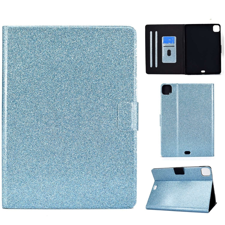 For iPad Pro 11 2024 Varnish Glitter Powder Smart Leather Tablet Case(Blue) - iPad Pro 11 2024 Cases by buy2fix | Online Shopping UK | buy2fix