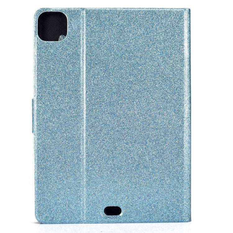 For iPad Pro 11 2024 Varnish Glitter Powder Smart Leather Tablet Case(Blue) - iPad Pro 11 2024 Cases by buy2fix | Online Shopping UK | buy2fix