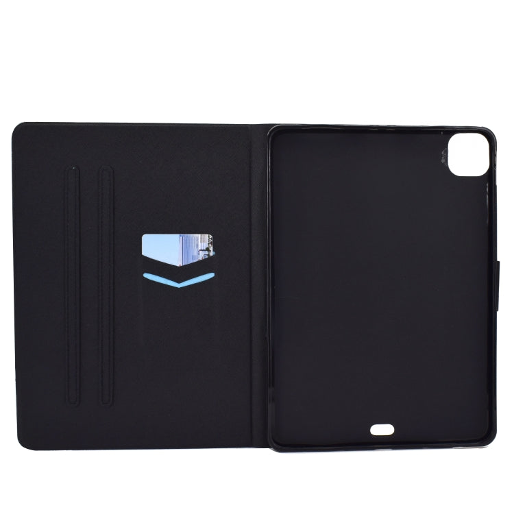 For iPad Pro 11 2024 Colored Drawing Smart Leather Tablet Case(Cat and Bear) - iPad Pro 11 2024 Cases by buy2fix | Online Shopping UK | buy2fix