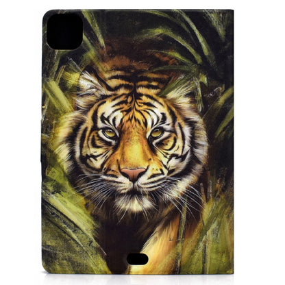 For iPad Pro 11 2024 Colored Drawing Horizontal Flip Tablet Leather Case(Tiger) - iPad Pro 11 2024 Cases by buy2fix | Online Shopping UK | buy2fix