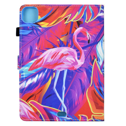 For iPad Pro 11 2024 Colored Drawing Sewing Smart Leather Tablet Case(Flamingo) - iPad Pro 11 2024 Cases by buy2fix | Online Shopping UK | buy2fix