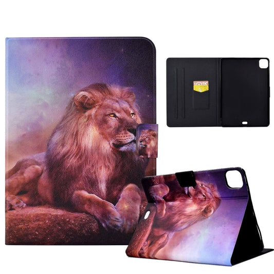 For iPad Pro 11 2024 Voltage Colored Drawing Smart Leather Tablet Case(Lion) - iPad Pro 11 2024 Cases by buy2fix | Online Shopping UK | buy2fix