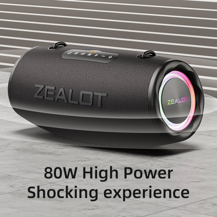 Zealot S87 80W Portable Outdoor Bluetooth Speaker with RGB Light(Camouflage) - Waterproof Speaker by ZEALOT | Online Shopping UK | buy2fix