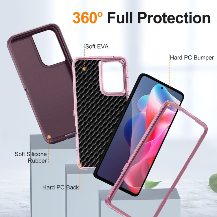 For Motorola Moto G Play 5G 2024 Life Waterproof Rugged PC + Silicone Phone Case(Purple + Pink) - Motorola Cases by buy2fix | Online Shopping UK | buy2fix