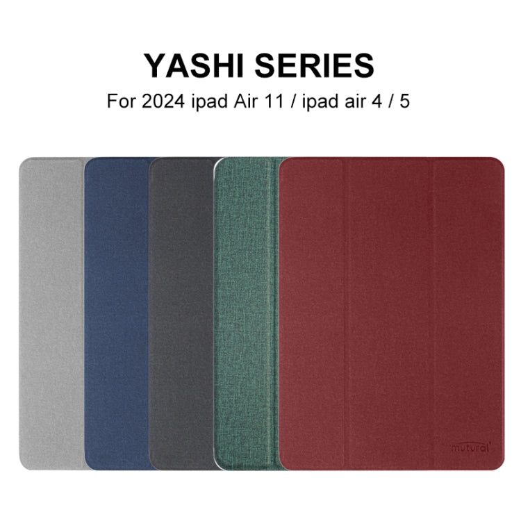 For iPad Air 11 2024 / Air 2022 10.9 Mutural YASHI Series Tablet Leather Smart Case(Blue) - iPad Air 11 2024 Cases by Mutural | Online Shopping UK | buy2fix