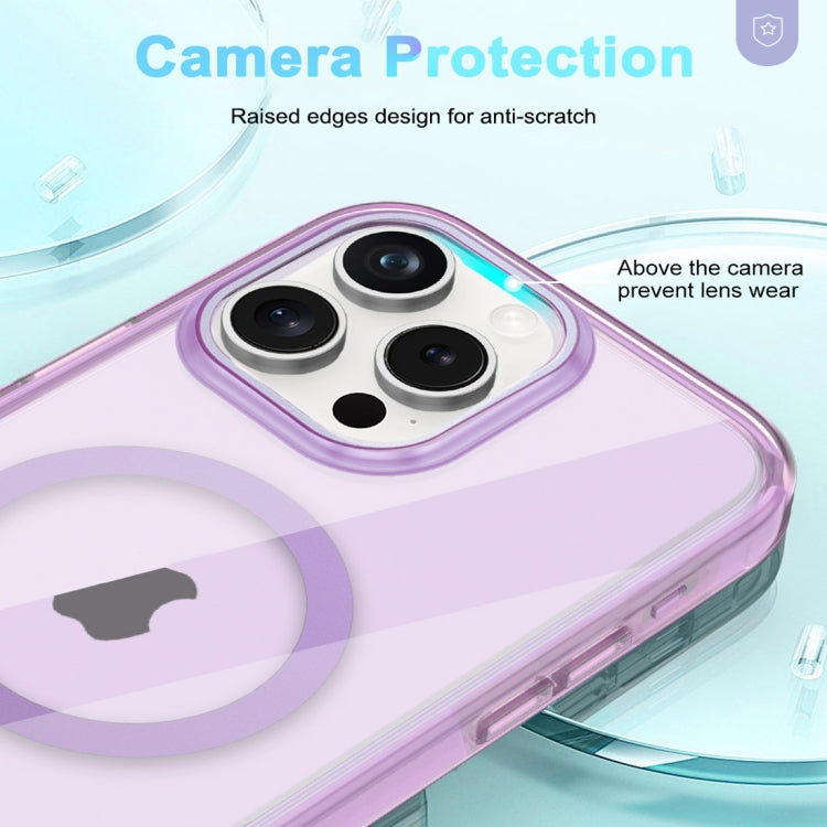 For iPhone 15 Pro Colorful MagSafe Magnetic PC + TPU Phone Case(Light Purple) - iPhone 15 Pro Cases by buy2fix | Online Shopping UK | buy2fix