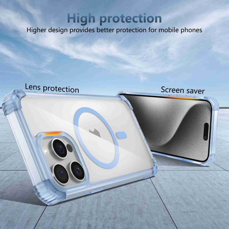 For iPhone 13 Pro Max Transparent MagSafe Magnetic Phone Case(Blue) - iPhone 13 Pro Max Cases by buy2fix | Online Shopping UK | buy2fix