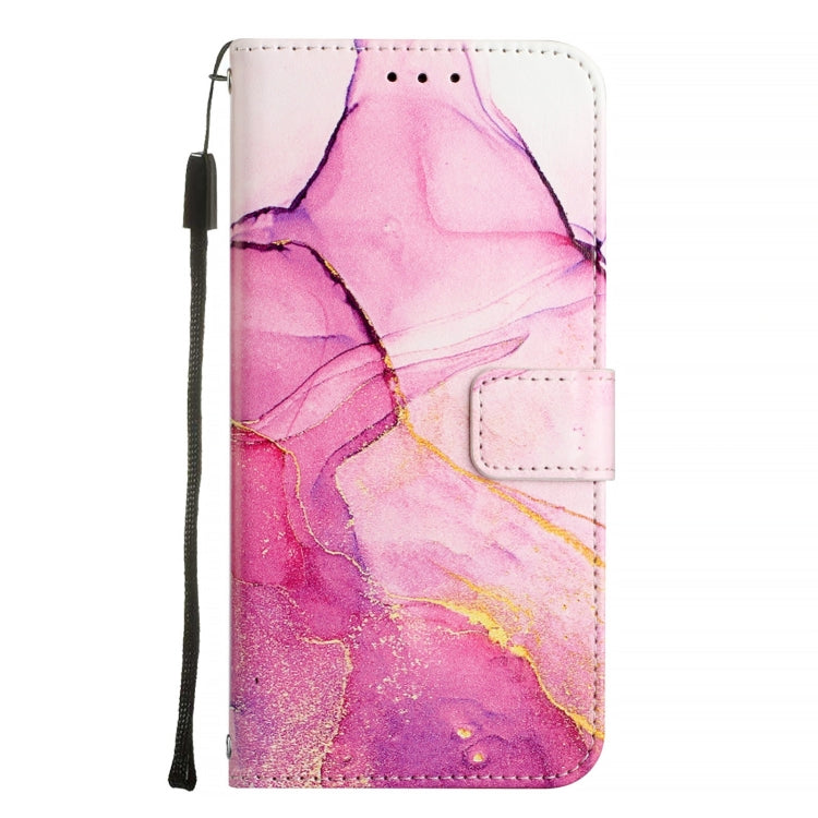 For Blackview A53 PT003 Marble Pattern Flip Leather Phone Case(Pink Purple Gold) - More Brand by buy2fix | Online Shopping UK | buy2fix