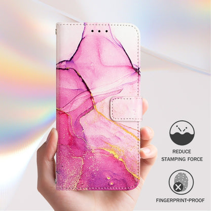 For Blackview Color 8 PT003 Marble Pattern Flip Leather Phone Case(Pink Purple Gold) - More Brand by buy2fix | Online Shopping UK | buy2fix