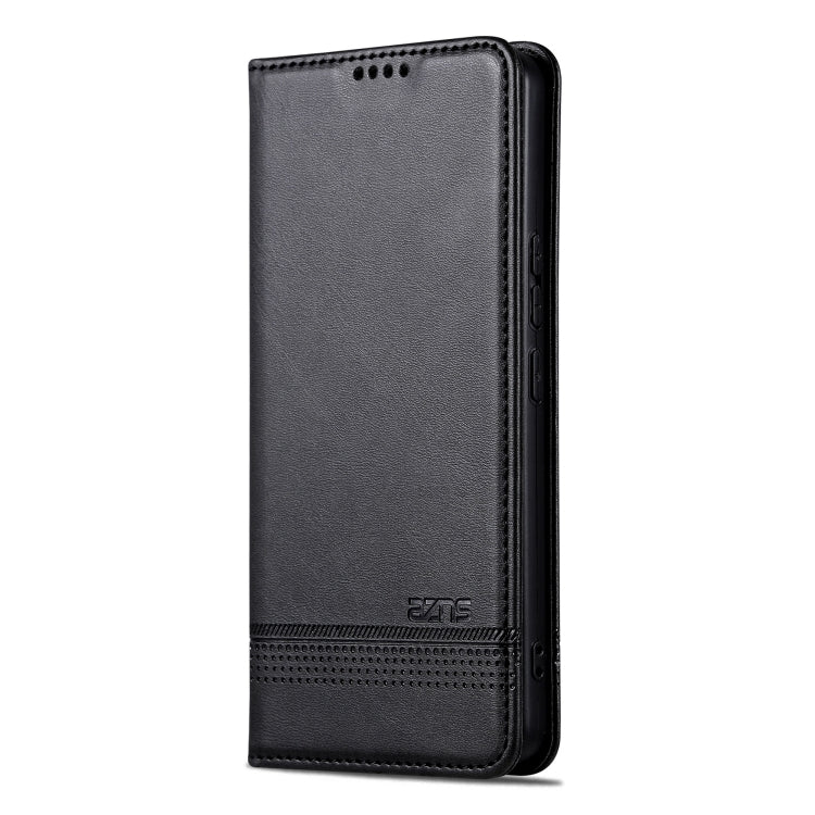 For Redmi Note 14 5G AZNS Magnetic Calf Texture Flip Leather Phone Case(Black) - Note 14 Cases by AZNS | Online Shopping UK | buy2fix