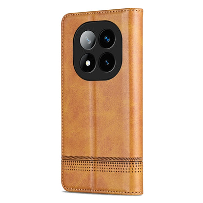 For Redmi Note 14 Pro 5G AZNS Magnetic Calf Texture Flip Leather Phone Case(Light Brown) - Note 14 Pro Cases by AZNS | Online Shopping UK | buy2fix