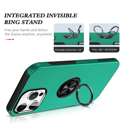 For iPhone 16 Magnetic Ring Holder Phone Case(Dark Green) - iPhone 16 Cases by buy2fix | Online Shopping UK | buy2fix