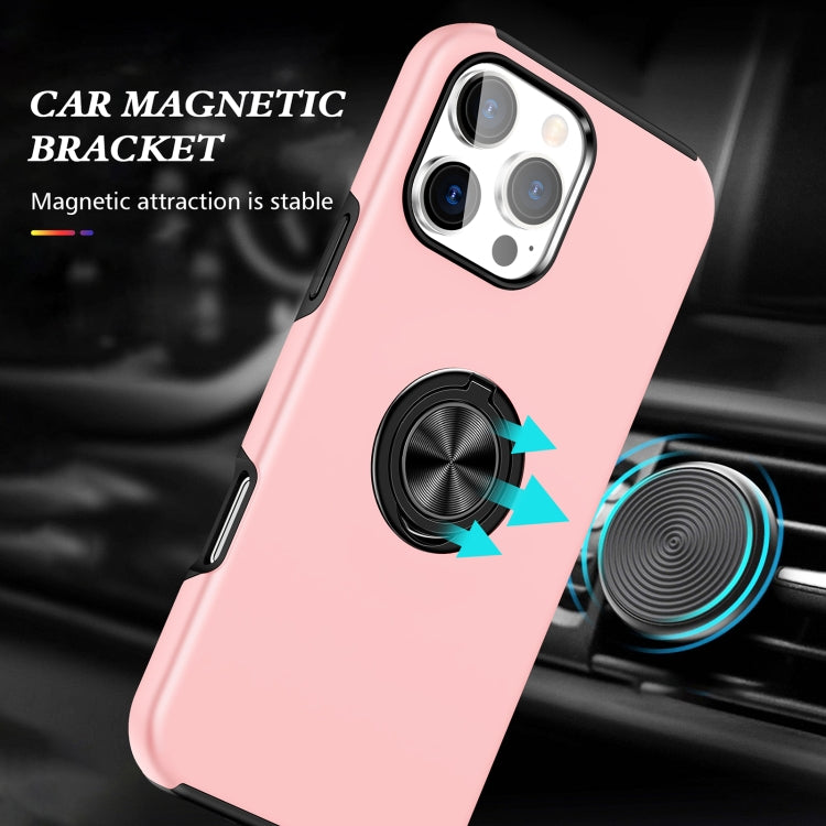 For iPhone 16 Pro Max Magnetic Ring Holder Phone Case(Rose Gold) - iPhone 16 Pro Max Cases by buy2fix | Online Shopping UK | buy2fix