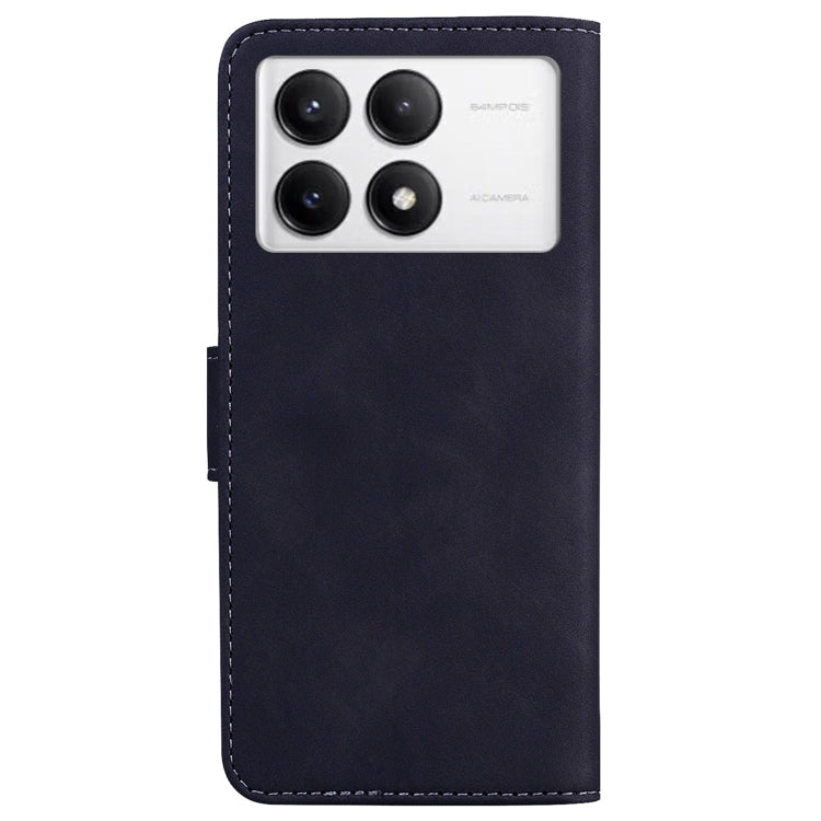 For Xiaomi Redmi K70 / K70 Pro Skin Feel Pure Color Flip Leather Phone Case(Black) - K70 Cases by buy2fix | Online Shopping UK | buy2fix