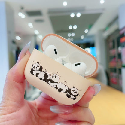 For AirPods Pro 2 Panda Pattern Earbuds Box Frosted TPU Case(Cute Panda) - For AirPods Pro 2 by buy2fix | Online Shopping UK | buy2fix