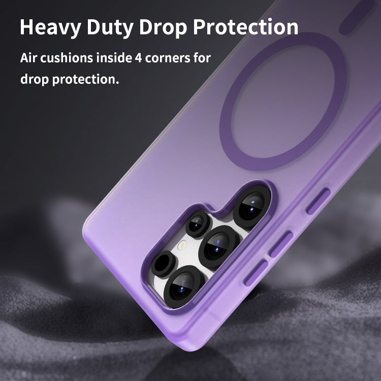 For Samsung Galaxy S25 Ultra MagSafe Frosted Translucent TPU + PC Full Coverage Phone Case(Dark Purple) - Galaxy S25 Ultra 5G Cases by buy2fix | Online Shopping UK | buy2fix