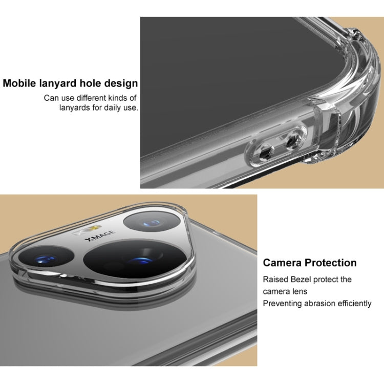 For Motorola Moto G85 / S50 Neo imak Shockproof Airbag TPU Phone Case(Transparent Black) - Motorola Cases by imak | Online Shopping UK | buy2fix