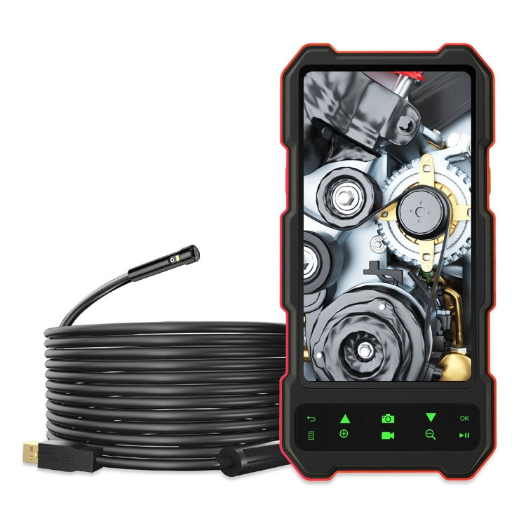 T21 4.5 inch IPS Color Screen 7.9mm Dual Camera Split Hard Cable Industrial Endoscope, Length:5m(Black Red) -  by buy2fix | Online Shopping UK | buy2fix