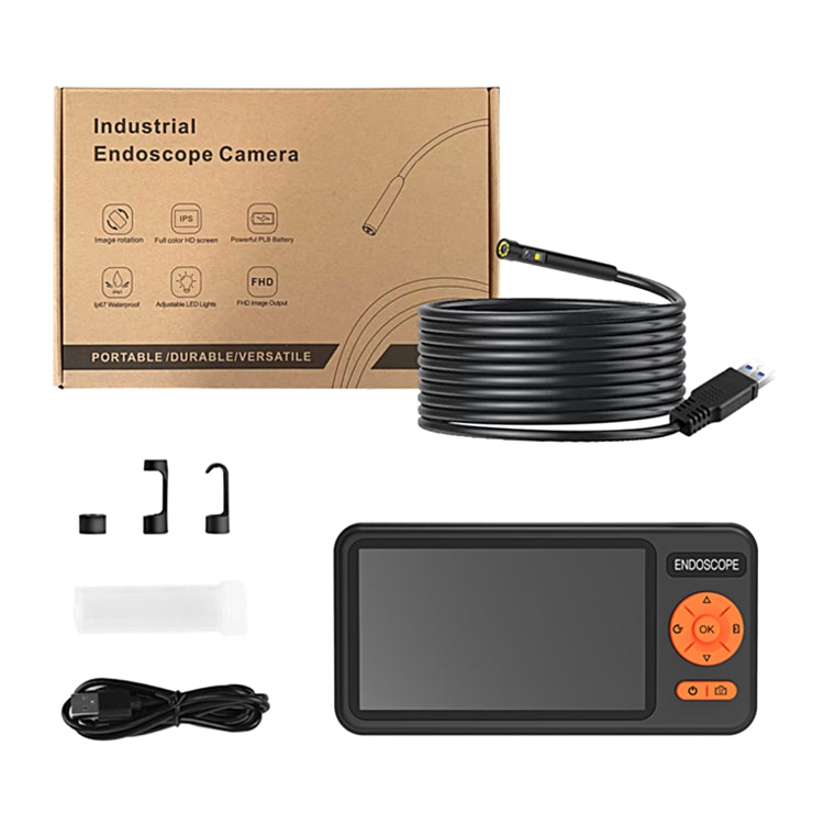 T29 5 inch IPS Screen 5.5mm Single Lens IP67 Waterproof Industrial Endoscope With Bracket, Length:3.5m -  by buy2fix | Online Shopping UK | buy2fix