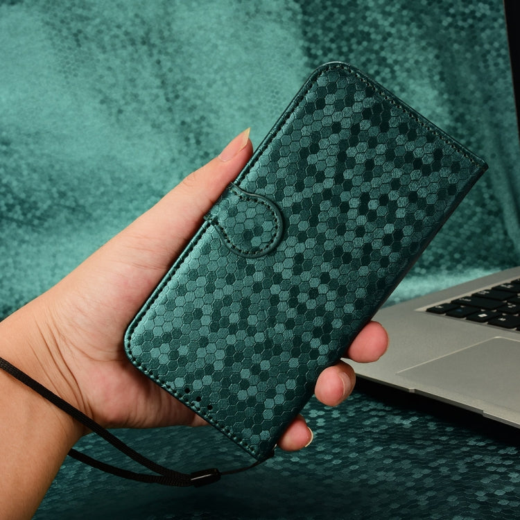 For Blackview Wave 6C Honeycomb Dot Texture Leather Phone Case(Green) - More Brand by buy2fix | Online Shopping UK | buy2fix