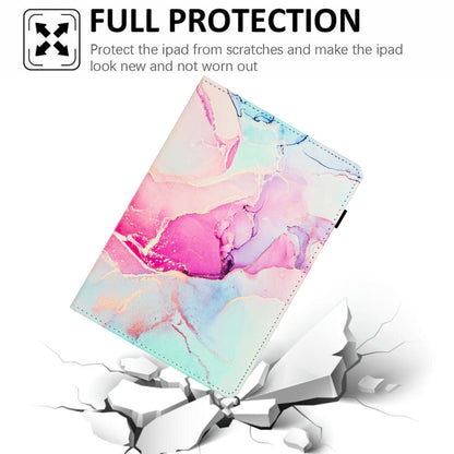 For Lenovo Tab M11/ Xiaoxin Pad 11 2024 Marble Litchi Leather Smart Tablet Case(Pink) - Lenovo by buy2fix | Online Shopping UK | buy2fix