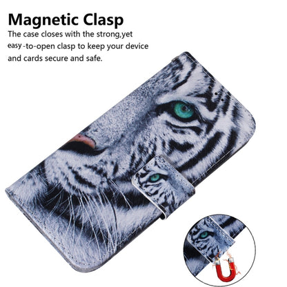 For Samsung Galaxy S25 5G Coloured Drawing Flip Leather Phone Case(Tiger) - Galaxy S25 5G Cases by buy2fix | Online Shopping UK | buy2fix