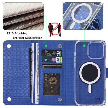 For iPhone 16 Pro ViLi GHB-C Series RFID MagSafe Magnetic Flip Leather Phone Case(Blue) - iPhone 16 Pro Cases by ViLi | Online Shopping UK | buy2fix