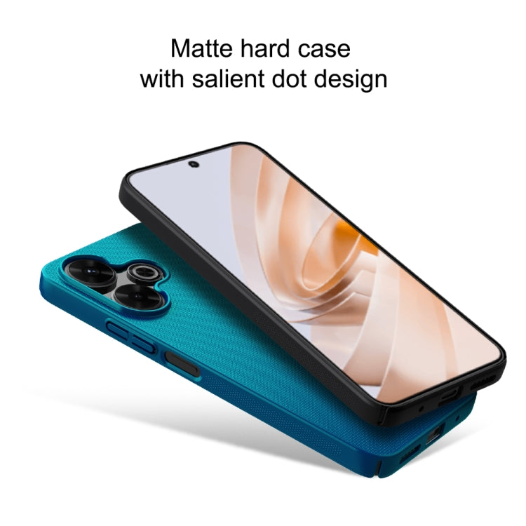 For Xiaomi Poco M6 4G NILLKIN Frosted PC Phone Case(Blue) - Xiaomi Cases by NILLKIN | Online Shopping UK | buy2fix