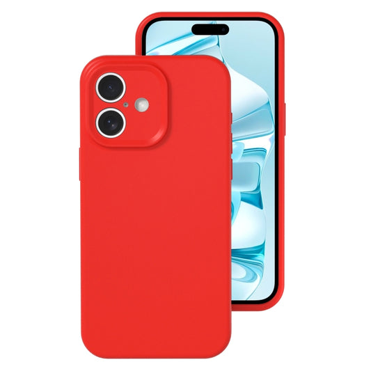 For iPhone 16 Plus Precise Hole Liquid Silicone Jelly Color Full Coverage Phone Case(The Chinese Red) - iPhone 16 Plus Cases by buy2fix | Online Shopping UK | buy2fix