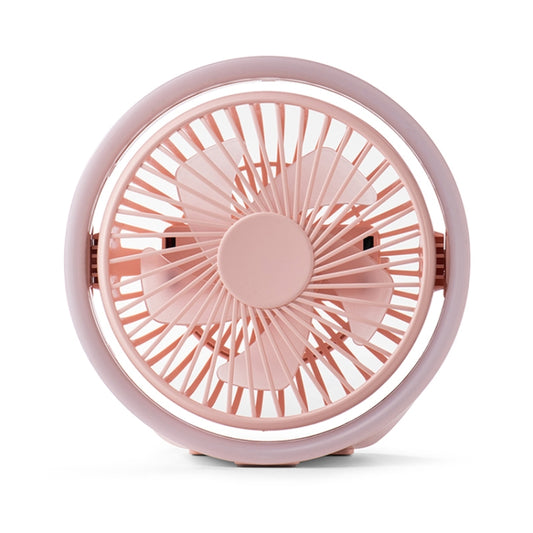 N601 180 Degree Rotating Type-C Desktop Fan with LED Ambience Light(Pink) - Electric Fans by buy2fix | Online Shopping UK | buy2fix