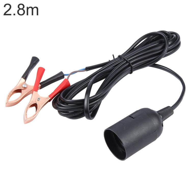 E14 Car Battery Charging Crocodile Clip to Headlight Connection Cable, Cable Length:2.8m - Booster Cable & Clip by buy2fix | Online Shopping UK | buy2fix