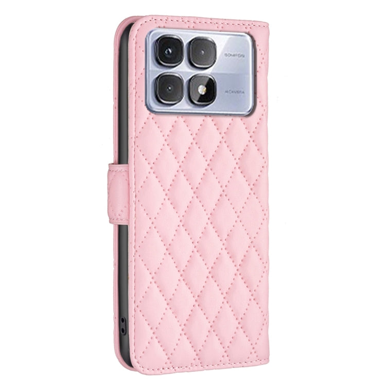 For Redmi K70 Ultra Diamond Lattice Wallet Flip Leather Phone Case(Pink) - Xiaomi Cases by buy2fix | Online Shopping UK | buy2fix