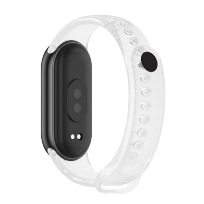 For Xiaomi Smart Band 9 / 8 MIJOBS Metal Buckle Solid Color Silicone Watch Band(Transparent) - Watch Bands by MIJOBS | Online Shopping UK | buy2fix