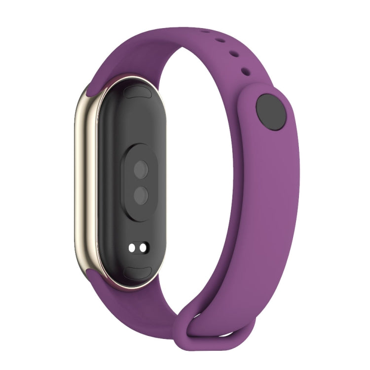 For Xiaomi Smart Band 9 / 8 MIJOBS Metal Buckle Solid Color Silicone Watch Band(Purple) - Watch Bands by MIJOBS | Online Shopping UK | buy2fix