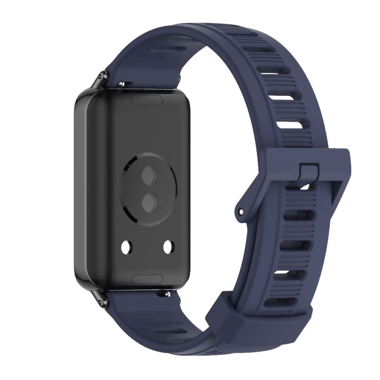 For Honor Band 9 MIJOBS Flat Hole Breathable TPU Watch Band(Midnight Blue Black) - Watch Bands by MIJOBS | Online Shopping UK | buy2fix