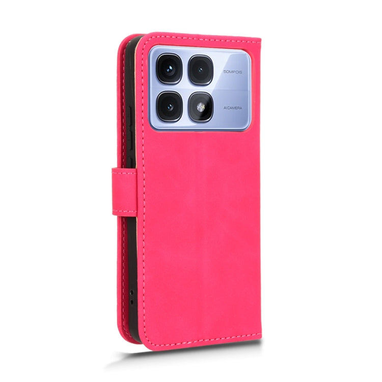 For Redmi K70 Ultra Skin Feel Magnetic Flip Leather Phone Case(Rose Red) - Xiaomi Cases by buy2fix | Online Shopping UK | buy2fix