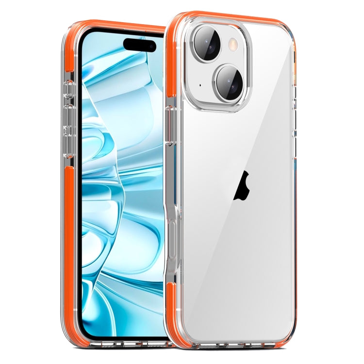 For iPhone 16 TPE Airbag TPU+ PC Full Coverage Phone Case(Orange) - iPhone 16 Cases by buy2fix | Online Shopping UK | buy2fix