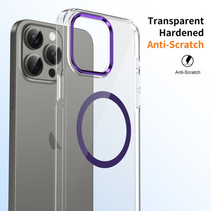 For iPhone 12 Pro Max Ice Feel HD Transparent MagSafe PC Full Coverage Phone Case(Purple) - iPhone 12 Pro Max Cases by buy2fix | Online Shopping UK | buy2fix